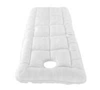 LDLCYCN White(h),80x190cm(T), Coussin De Table De Massage Coussin De Lit Épais Respirant avec Trou pour Le Visage pour Spa Et Beauté Surmatelas De Massage avec Bande Élastique Tête Ronde Carrée
