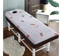LDLCYCN White(r),185 * 70cm, Matelas De Table De Massage en Mousse Mémoire avec Bande Élastique Antidérapante Épaisseur 4Cm Topper De Lit De Cils pour Massage Tapis De Table De Massage