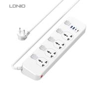LDNIO Multiprise universelle avec interrupteur indépendant, 4 prises universelles, 2 x USB-A, 1 x Type-C, 1 x USB-C PD 20 W (5 V 3 A 20 W), 5 interrupteurs de sécurité indépendants, câble d'alimentati