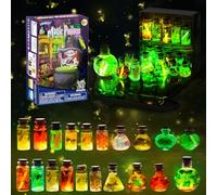 LDomet Kit de fabrication de potions magiques pour enfants - mélange de 20 bouteilles de potions de sorcière lumineuses - décorations de Noël, cadeaux d'anniversaire pour les garçons de 6 7 8 9 10+