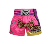 LDOZ MMA Unisexe Muay Thai Shorts, BJJ Arts Martiaux Kickboxing Grappling Freefight Shorts de Boxe pour Hommes et Femmes(Pink,XXL)