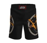 LDOZ Short de Boxe MMA BJJ Muay Thai Combat Cross Training Short de Combat avec Cordon de Serrage pour Adultes et Enfants(Gold,M)