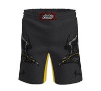 LDOZ Short de Boxe MMA BJJ Muay Thai Combat Cross Training Short de Combat avec Cordon de Serrage pour Adultes et Enfants(Yellow,XS)