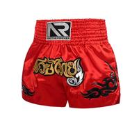 LDOZ Short Muay Thai MMA BJJ Kick Boxing Training Cage Short de Combat pour Hommes et Femmes(Red 2,XXL)