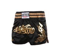 LDOZ Short Muay Thai MMA Boxe Sanda BJJ, Short de compétition de Combat pour Hommes, Femmes et Enfants(Black 2,XXX-Large)