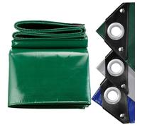 LDQBF Bâche de Protection,1x10m 520g/m² PVC Protection en bâche imperméable avec œillets Couverture de Haute densité Vert