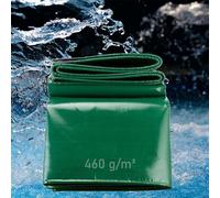 LDQBF Bâche de Protection,Bache étanche,2x2m 460g/m² PVC imperméable Bache extérieure, Imperméable Bâche de remorque en Vert