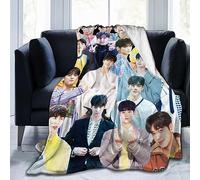 Ldsgdfst Cha Eun woo Couverture polaire en laine douce et confortable pour canapé, bureau, voiture, camping, yoga, voyage, décoration d'intérieur, cadeau