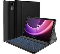 LDSOYIA Étui avec clavier rétroéclairé Bluetooth pour Lenovo Tab P11 2nd Gen 11,5'' (TB350FU/TB350XU), 7 couleurs, amovible, résistant à l'eau, étui de protection folio avec 78 touches, câble USB