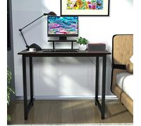 LDSZXNE Bureau Gamer avec Grandes surfaces et Support d'écran étagère Noir 100x50x75cm