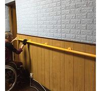 LDTTYRC Kit de Rampe d'escalier, Rampe de sécurité en Acier Inoxydable avec Coque en Nylon Jaune, pour intérieur et extérieur, kit de Support de sécurité pour Enfants âgés / 600 cm (20 pi)