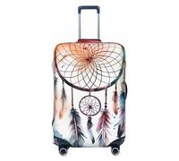 LDTVSFZQ Aquarelle Dream Catcher Housse de bagage de voyage élastique lavable protection anti-rayures pour valise de voyage 45,7 à 81,3 cm, noir, Large