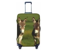 LDTVSFZQ Donkey On Green Meadow Housse de protection élastique lavable anti-rayures pour valise de 45,7 à 81,3 cm, Noir , S