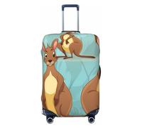 LDTVSFZQ Funny For Kangaroo Zoo Housse de protection élastique lavable pour valise de voyage anti-rayures pour valise de 45,7 à 81,3 cm, Noir/blanc, X-Large
