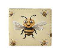 LDTVSFZQ Honey Bee Portefeuille imprimé complet, double pli pour cartes de crédit, porte-monnaie, portefeuille avec fermeture éclair lisse pour femmes, style, taille unique, Style :, Taille unique