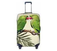 LDTVSFZQ Housse de bagage de voyage élastique lavable anti-rayures pour couple perroquets olive 45,7 à 81,3 cm, Noir , S