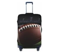 LDTVSFZQ Housse de protection élastique lavable pour valise de voyage motif football américain anti-rayures pour valise de 45,7 à 81,3 cm, noir, Small