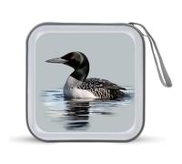 LDTVSFZQ Loon Nature Bird Étui de rangement en plastique rigide pour CD, DVD, voiture, bureau, voyage, Style :, Taille unique