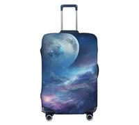 LDTVSFZQ Nebula and Moon Housse de protection élastique lavable anti-rayures pour valises de 45,7 à 81,3 cm, noir, Small