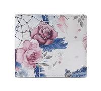 LDTVSFZQ Peach Dream Catcher Portefeuille imprimé complet, double pli pour cartes de crédit, porte-monnaie, portefeuille avec fermeture éclair lisse pour femmes, style, taille unique, Style :, One