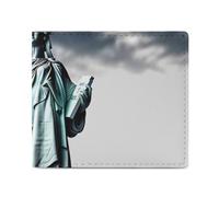 LDTVSFZQ Portefeuille imprimé Statue de la Liberté, portefeuille double pli pour cartes de crédit, porte-monnaie, portefeuille avec fermeture éclair lisse pour femme, Style :, One size