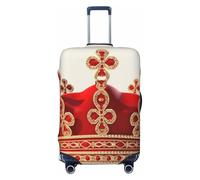 LDTVSFZQ Red Crown Housse de protection élastique lavable anti-rayures pour valise de voyage 45,7 à 81,3 cm, Noir/blanc, Large