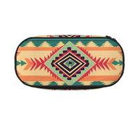 LDTVSFZQ Trousse à crayons de style sud-ouest de grande capacité, jolie trousse à crayons avec double fermeture éclair, boîte de rangement portable pour stylos, trousse de maquillage pour femmes et