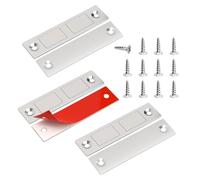 LDUDU Aimant Porte Placard Loqueteau Magnétique 3 Pièces Puissant Aimant de Porte Placard Cuisine Loquet Magnétique Vis Aimant Meuble Fermeture pour Tiroir, Armoire, Porte Coulissant