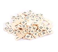 LDXDRU Lot de 1052 lettres en bois pour travaux manuels, 1 000 lettres de Scrabble en bois et 52 carrés en bois vierges, carreaux de Scrabble pour travaux manuels, orthographe, décoration de cadeaux