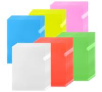 LDXDRU Lot de 120 Pochettes Transparentes A4, Pochette Coin Transparente A4, Pochette Plastique Ouverture Cote, en Plastique, Solides (couleur)