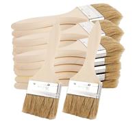 LDXDRU Lot de 20 pinceaux plats - 70 mm de large - Pinceau de peinture - Pinceau à poils - Pinceau pour lasure pour bois extérieur - Pinceau plat pour vernis - Pour vernis, vernis, huiles, peintures