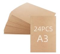 LDXDRU Lot de 24 panneaux MDF A3, 2 mm d'épaisseur, panneaux de fibres à densité moyenne, pour gravure laser, peinture et décoration, 43 x 30 cm