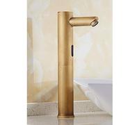 LDXMJZOT Produits de Salle de Bain Modernes Robinet de lavabo thermostatique à Eau Froide Simple avec Finition chromée Mélangeur CA ou CC Robinet de lavabo Haut(Bronze)