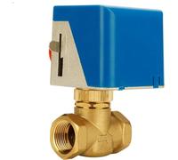 LDXMJZOT Vanne à Boisseau sphérique électrique en Laiton à 2 ou 3 Voies, Type Vertical, 16 Bars, série VA-7010, 1/2", 3/4", 1", for ventilo-convecteur, 220 V CA(NC-2WAY-VA-7010-20,0.75 inch)