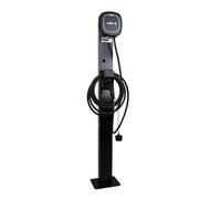 LDY Poteau pour Borne de Recharge Wallbox Pulsar Max, Pied Support au Sol en Acier Noir Mat, Colonne de Charge Voiture Électrique, Support Prise Inclus, Montage Extérieur, Hauteur 149 cm
