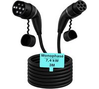 LDY Type 2 Câble de Charge 7,4KW 3M 32A Voiture Électrique Monophasé Câble Type 2 à Type 2 EV/PHEV Câble