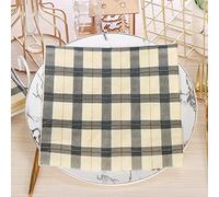 Ldygrunzhy 100 Pcs Serviettes Papier,Art À Carreaux À Rayures De Personnalité Géométrique Créative,Serviettes De Fête en Papier Jetables 2Ply Serviettes 33Cm X 33Cm Idéal pour L'Artisanat De Découp