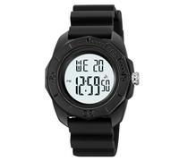 LDZDGD Montre Digitale Homme Style Militaire Extérieur, Multifonction Étanche 50M avec Chronomètre, Alarme, Rétroéclairage EL, Grand Cadran(Black 2)