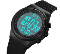 LDZDGD Montre Numérique Homme, Montre de Sport avec Chronomètre, Alarme, Date, Rétroéclairage, Étanche 50M, Style Décontracté Extérieur(Black)