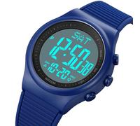 LDZDGD Montre Numérique Homme, Montre de Sport avec Chronomètre, Alarme, Date, Rétroéclairage, Étanche 50M, Style Décontracté Extérieur(Blue)