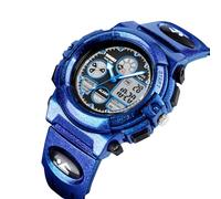 LDZDGD Montre Sport Numérique Double Heure, Étanche 50M, Montre Tactique Multifonction avec Rétroéclairage, Alarme, Chronomètre, Format 12 et 24 Heures, pour Course et Voyage(Purple)