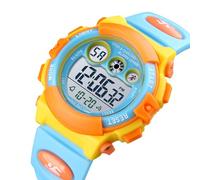 LDZDGD Montre Sport Numérique Enfant Étanche, Montre Électronique Extérieure avec Alarme, Chronomètre, Rétroéclairage, Affichage Heure et Date, pour Filles et Garçons de 5 à 12 Ans(Yellow)