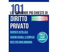 Le 101 Domande Più Chieste di Diritto Privato: La Via Smart per Superare l’Esame Grazie a Risposte Rapide, Schemi Visuali e Appunti Essenziali - Con Leggi Aggiornate