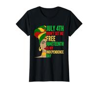 Le 16 Juin, C'est la fête de Mon indépendance, mélanine, Couleurs RBG pour Femmes T-Shirt Graphique avec Valeur, Femme, Noir, M