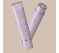 le 2-en-1 pour une peau lisse, sans douleur, Rasoir Electrique Femme Maillot Intime, sans fil, étanche, rasoir pour Visage, Bras, Jambes, Aisselles (Violet)
