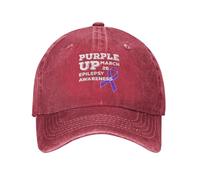 Le 26 Mars, Purple Up Soutient La Sensibilisation À L'Épilepsie Femme Homme Chapeau Anti-Soleil Casquettes Snapback Réglable Casquette De Baseball pour Running Extérieur Randonnée