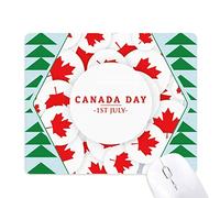 le 4 juillet, jour de la fête du canada maple leaf heureux tapis de souris green pine tree tapis en caoutchouc