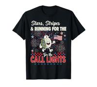 Le 4 juillet, Stars and Stripes court pour Call Lights Nurse T-Shirt