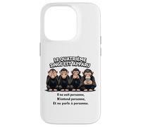 Le 4ème Singe est apparu - Humour Smartphone Coque pour iPhone 14 Pro