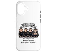 Le 4ème Singe est apparu - Humour Smartphone Coque pour iPhone 16